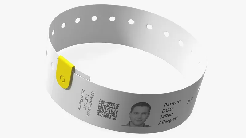 Hospital Patient ID Wristband 3D model preview