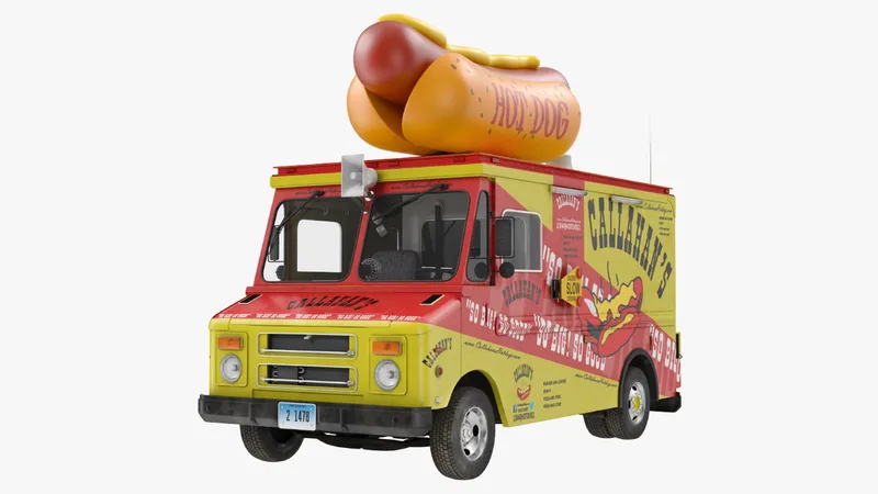 Hot Dog Truck 3D model preview