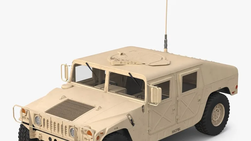 Humvee Desert 3D model preview