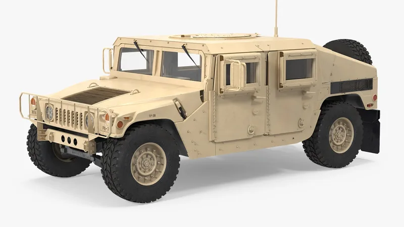 Humvee M1151 Desert 3D model preview