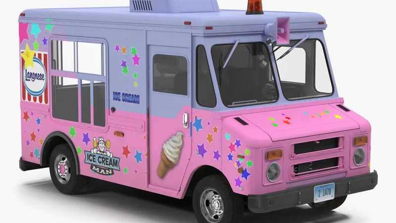 Ice Cream Van 2 3D model preview