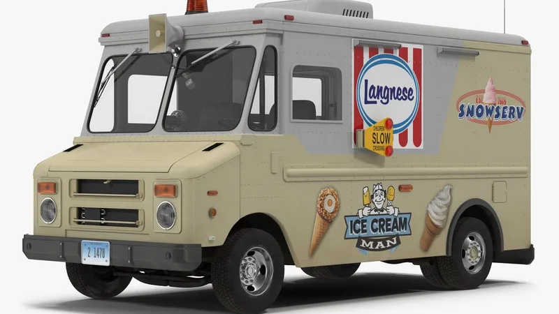 Ice Cream Van 3D Model 3D model preview