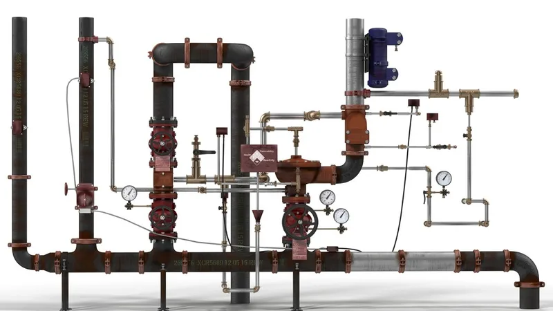 Industrial Pipes 3D model preview