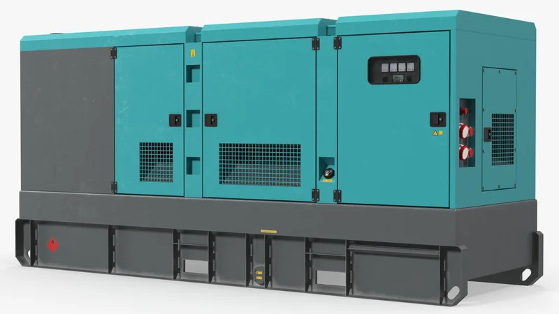 Industrial Power Diesel Generator Generic 3D model preview