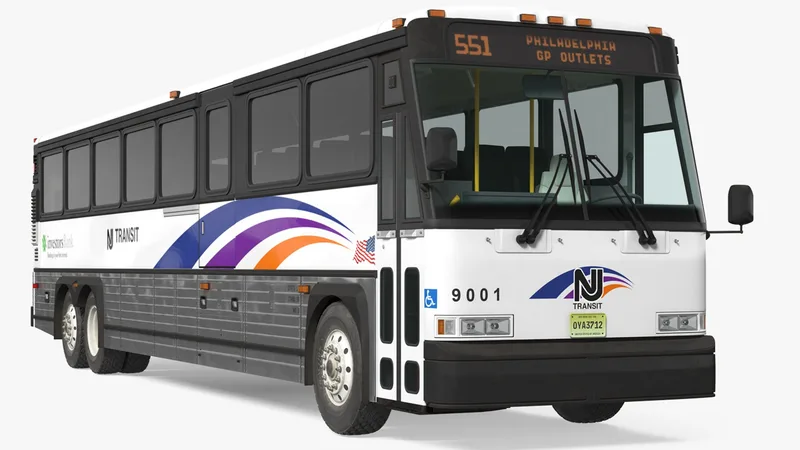 Intercity Bus MCI D4500 3D model preview