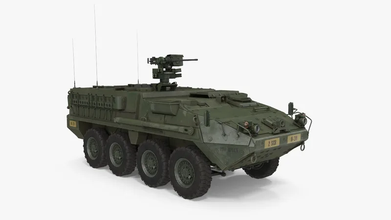 Interim Armored Vehicle Stryker M1126 3D model preview