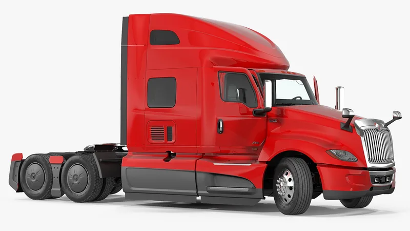 International LT625 Heavy Duty Truck Rigged 3D Model 3D model preview