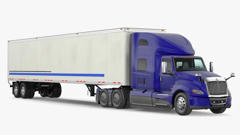 International LT625 with Semi Trailer 3D model preview