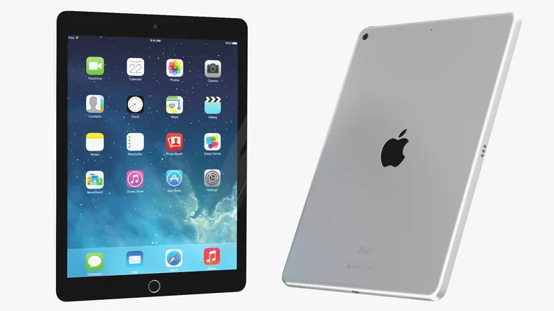 iPad Pro Silver 3D model preview