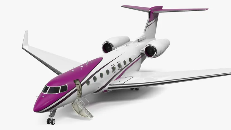 Large Business Jet 3D model preview