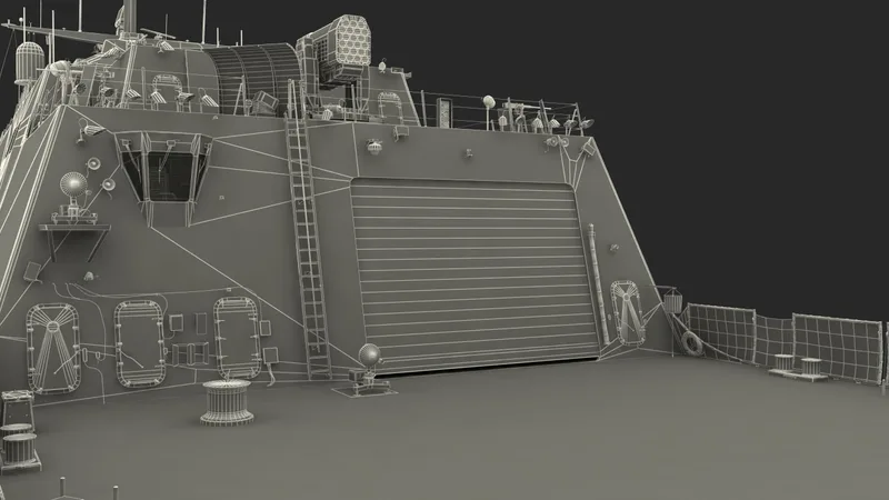 LCS-1 USS Freedom Littoral Combat Lead Ship 3D model preview