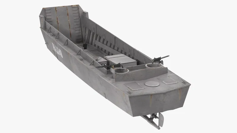 LCVP Higgins Boat Rusty 3D model preview