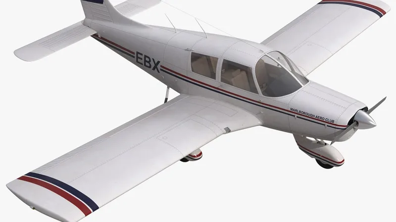 Light Aircraft Piper PA-28 Cherokee 3D model preview