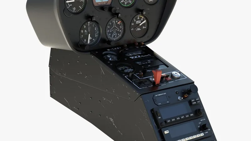 Light Helicopter Control Panel 2 3D model preview