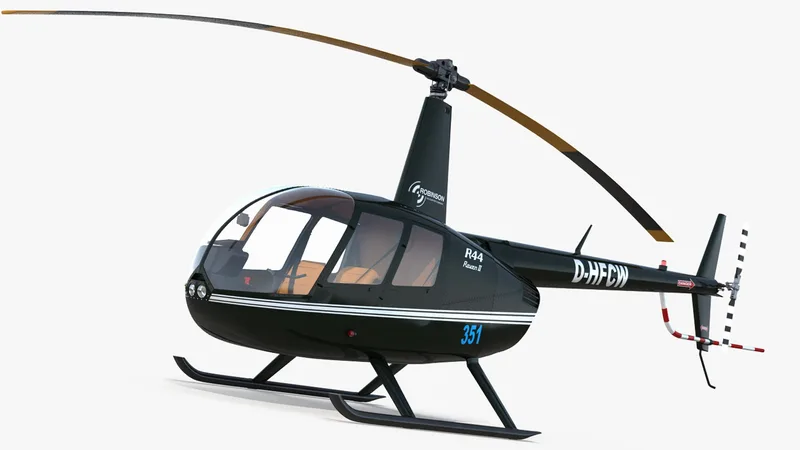 Light Helicopter Robinson R44 Raven II 3D model preview
