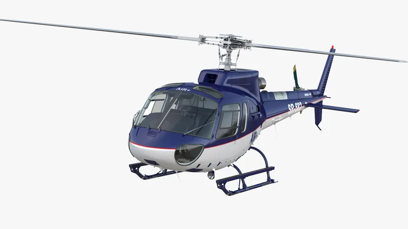 Light Utility Helicopter Eurocopter AS 350 3D model preview