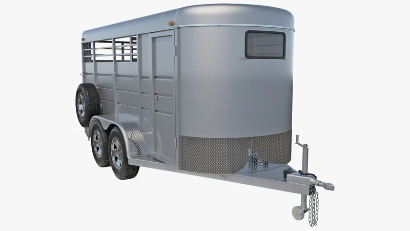 Livestock Trailer Calico 3D model preview