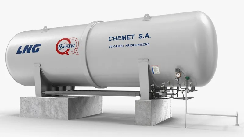 LNG Cryogenic Storage Tank 3D model preview