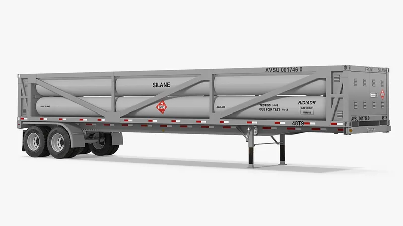 LNG Transport Trailer 3D model preview