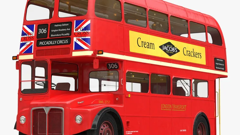 London Bus Routemaster 3D model preview