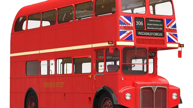 London Bus Routemaster Simple Interior 3D model preview