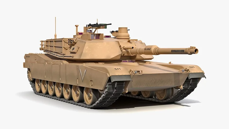M1 Abrams 2 Rigged 3D Model 3D model preview