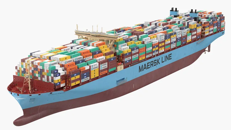Madrid Maersk Container Ship Loaded 3D model preview