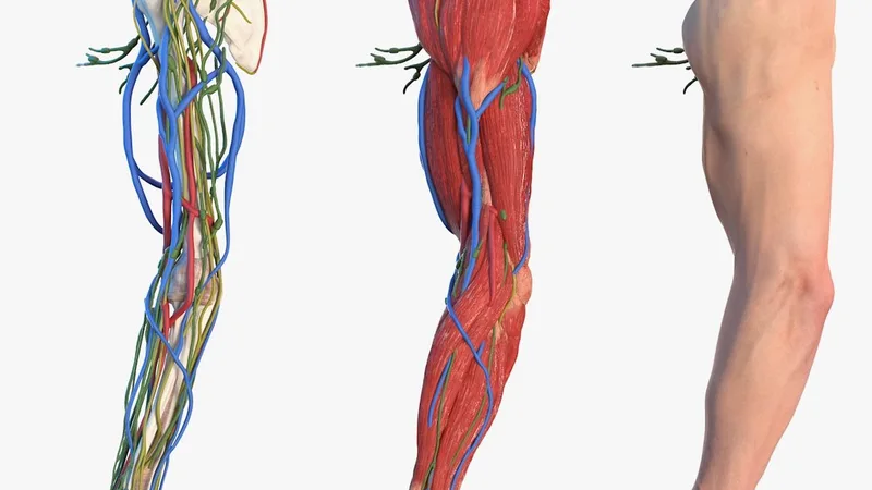 Male Arm Full Anatomy and Skin 3D model preview