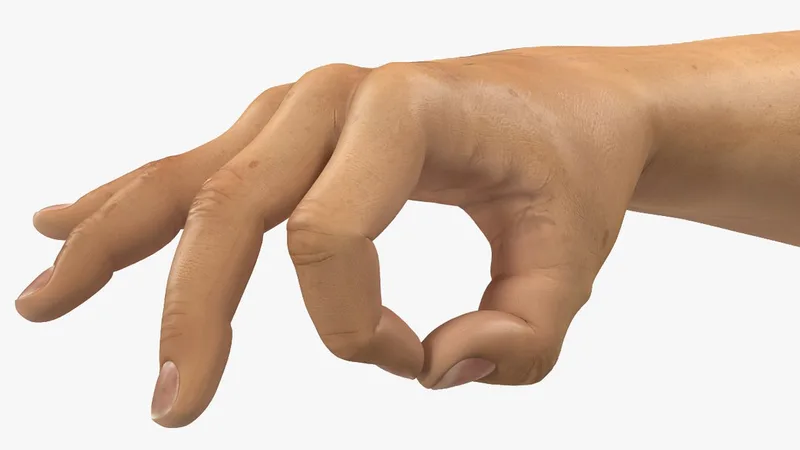 Man Hands 2 Rigged for Maya 3D model preview