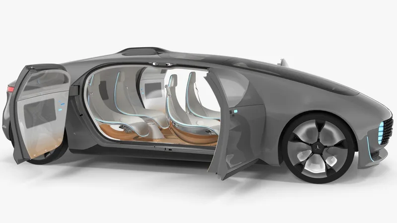 Mercedes Benz F015 Self Driving Car Concept Rigged 3D model preview