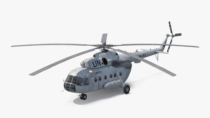 Mi-8 Hip United Nations Medium Transport Helicopter 3D model preview