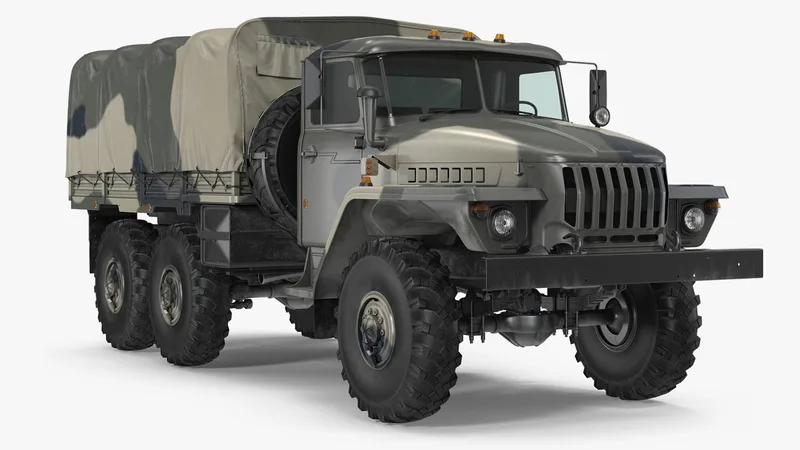 Military Truck URAL 4320 Russian 3D model preview