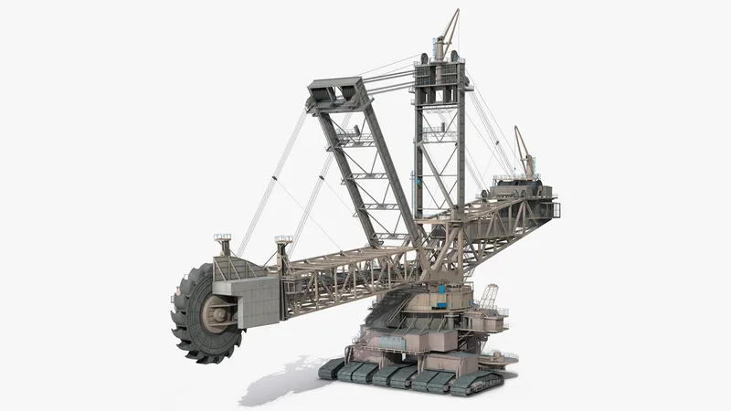 Mining Multi Bucket Wheel Excavator 3D model preview