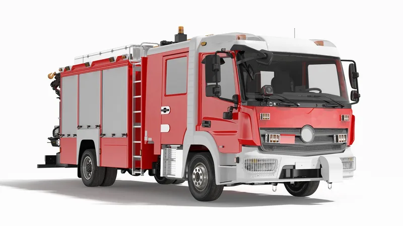 Modern Fire Truck 3D model preview