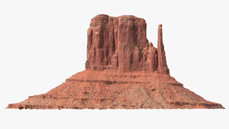 Monument Valley Mitten Buttes Rock Formation 3D model preview