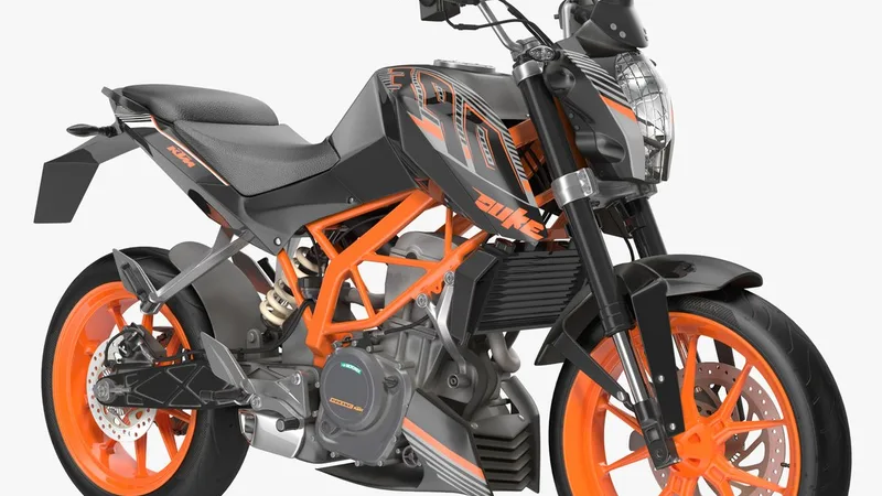 Motorcycle KTM Duke 390 2016 3D model preview