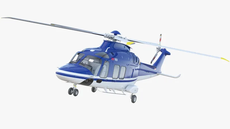 Multirole Helicopter AgustaWestland AW169 3D model preview