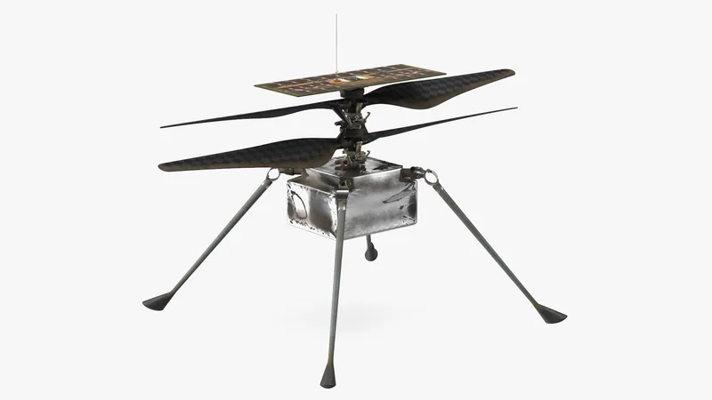 NASA Ingenuity Mars Helicopter Dusty 3D model preview