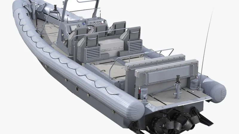 Naval Special Warfare Rigid Hull Inflatable Boat RHIB 3D model preview