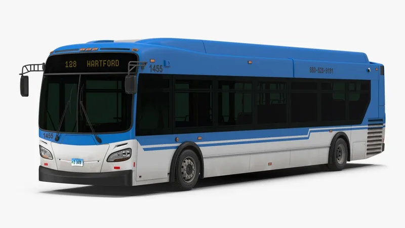 New Flyer Xcelsior XD40 Bus Simple Interior 3D Model 3D model preview