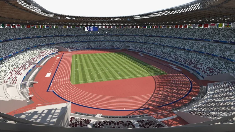 New National Olympic Stadium Tokyo Field Hockey 3D model preview