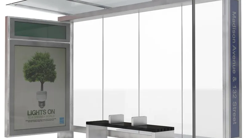 New York Bus Stop 3D model preview