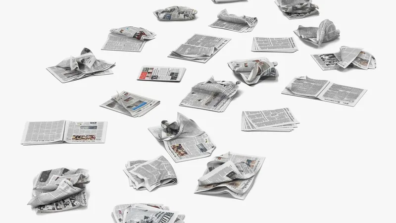 Newspaper Litter 2 3D Model 3D model preview