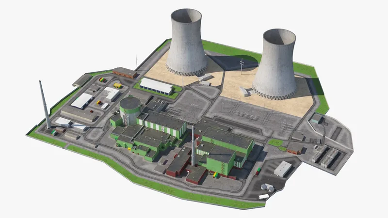 Nuclear Power Plant 3D model preview