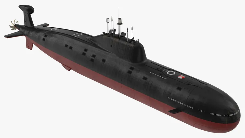 Nuclear Powered Attack Submarine Akula Class 3D model preview