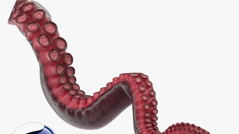 Octopus Tentacle Rigged for Cinema 4D 3D model preview