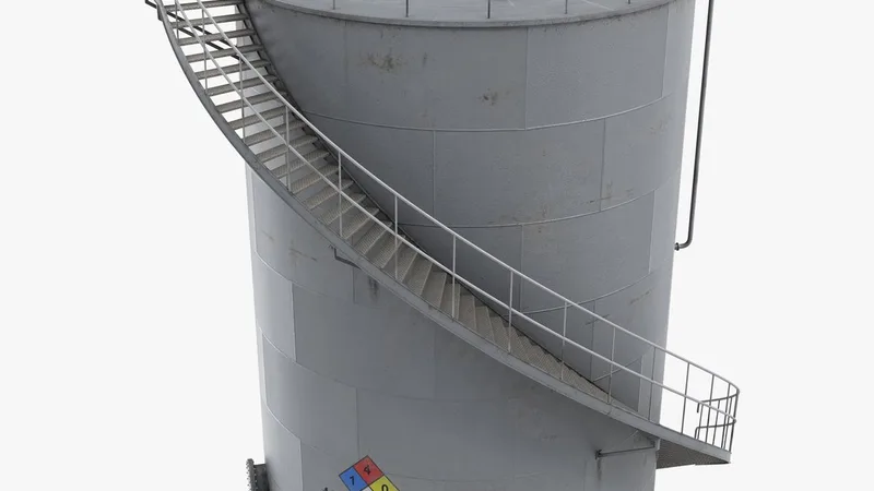 Oil Storage Tank 3D model preview