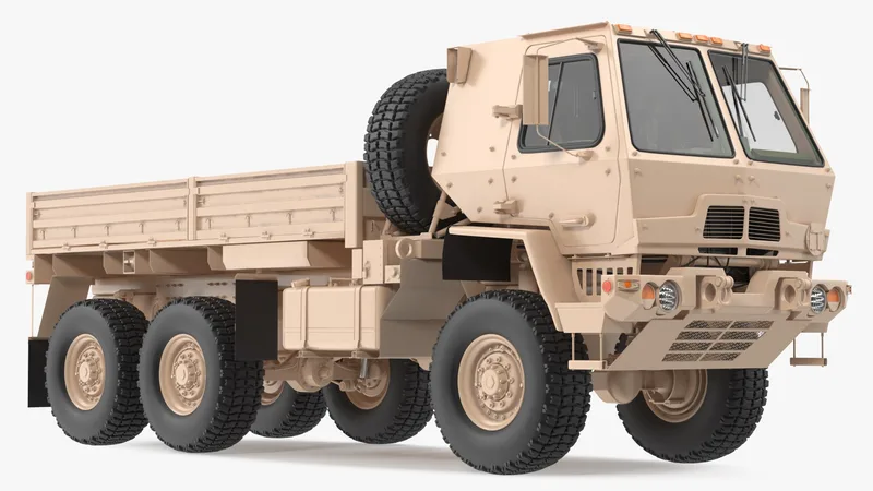 Oshkosh FMTV Cargo Truck 6x6 3D model preview