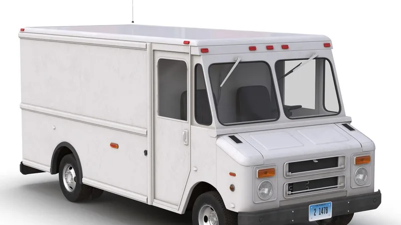 Post Office Truck Simple Interior 3D model preview