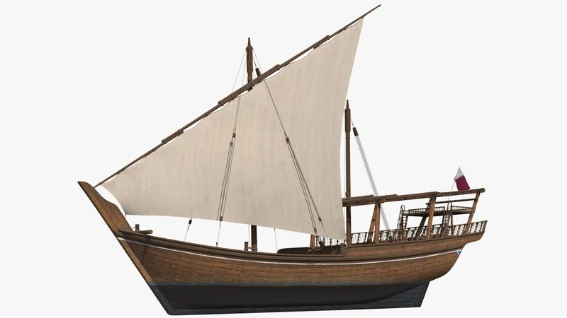 Qatar Traditional Boat 3D model preview